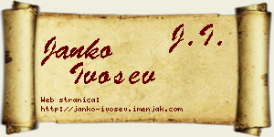 Janko Ivošev vizit kartica